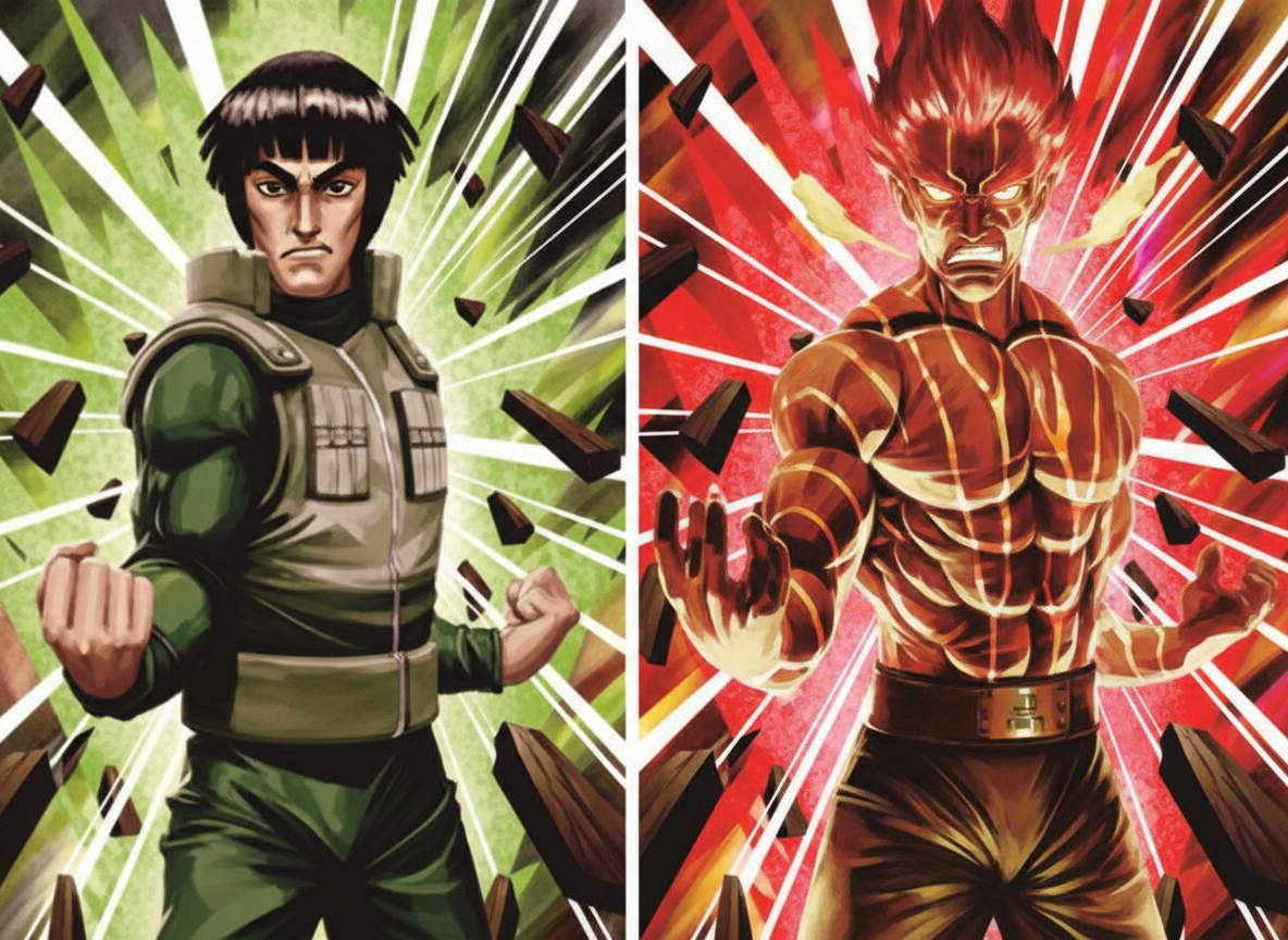 "MIGHT & NIGHT GUY" Naruto Poster